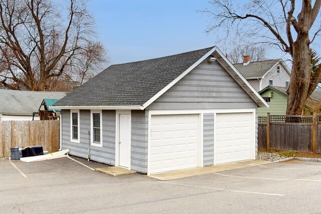 55 Teller Ave, Beacon, NY 12508 - detached garage featuring fence
