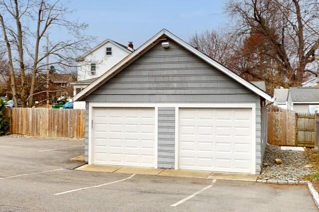 55 Teller Ave, Beacon, NY 12508 - detached garage featuring fence