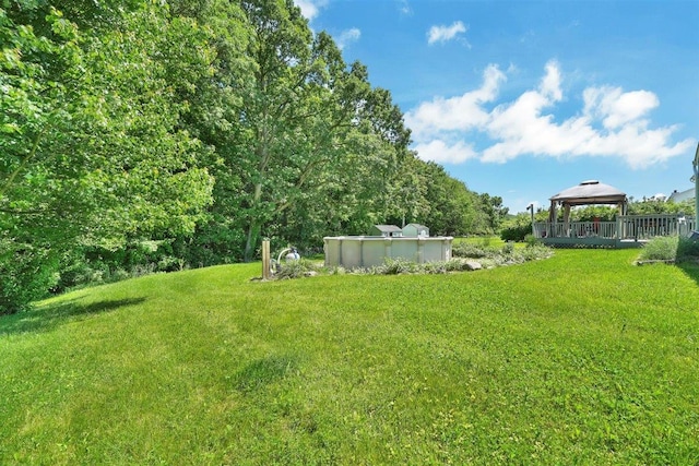 54 Capital Dr, Washingtonville, NY 10992 - view of grassy yard featuring a gazebo