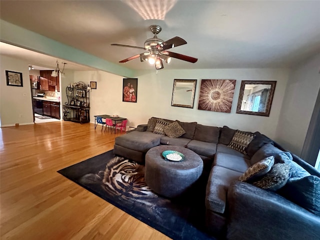 202 Doxbury Ln, Suffern, NY 10901 - living area with wood finished floors and a ceiling fan