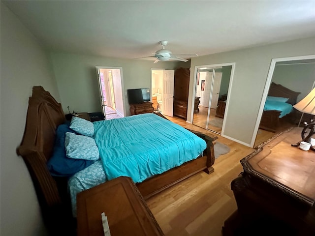 202 Doxbury Ln, Suffern, NY 10901 - bedroom with light wood-style floors and ceiling fan