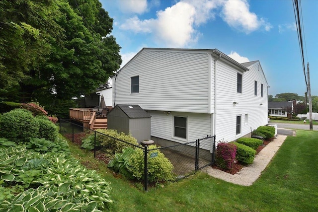 10 Linda Ln, Plainview, NY 11803 - view of side of property featuring a wooden deck