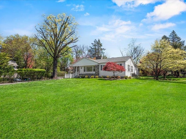 view of grassy yard