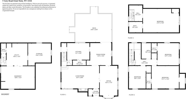 5 Cary Rd, Great Neck, NY 11021 - floor plan / room layout