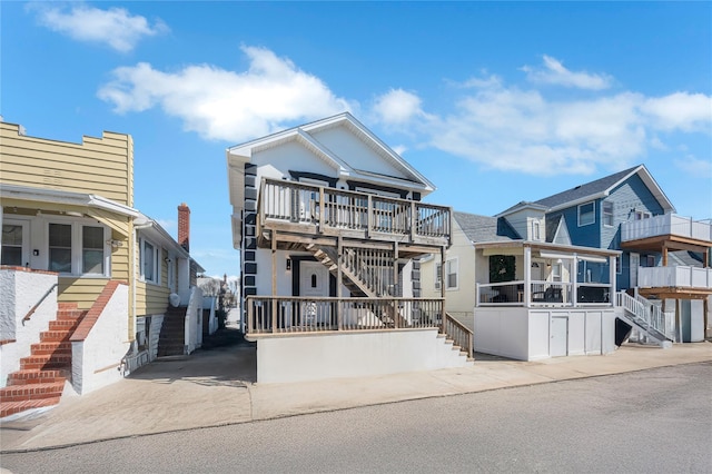 68 Brookline Ave, East Atlantic Beach, NY 11561 - view of front facade with stairway