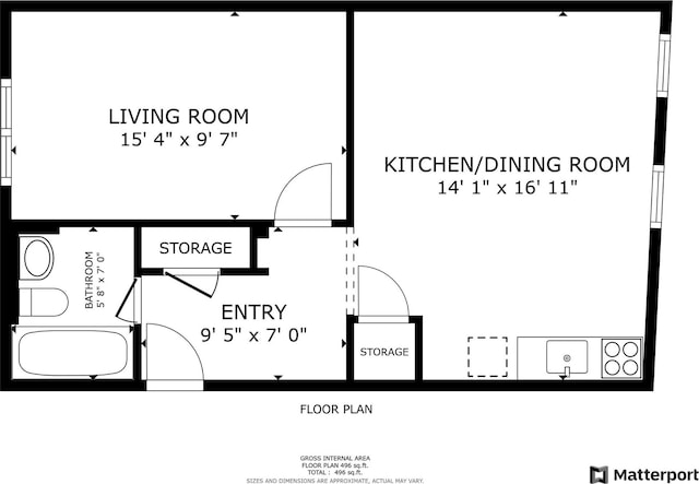 398 Oliver Pl Unit 1A, Bronx, NY 10458 - room layout