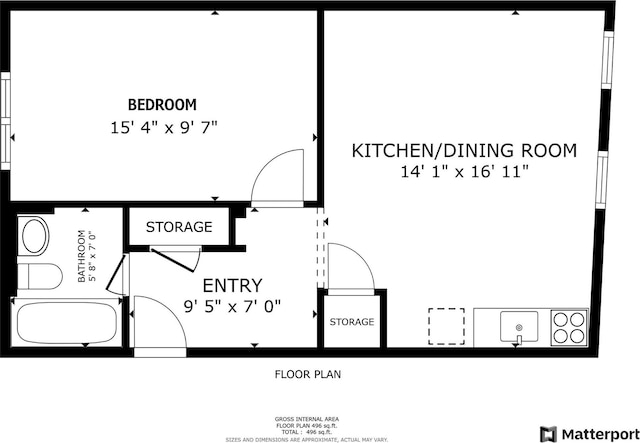 398 Oliver Pl Unit 1A, Bronx, NY 10458 - view of room layout