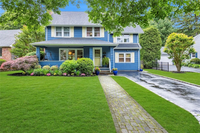 123 Maple Ave, Northport, NY 11768 - view of front of property featuring asphalt driveway and a shingled roof