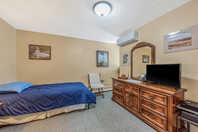 51 Pewter Ln, Hicksville, NY 11801 - carpeted bedroom featuring an AC wall unit and a baseboard heating unit