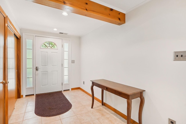 7 Adele Ct, Montrose, NY 10567 - foyer entrance with baseboards, recessed lighting, and light tile patterned floors