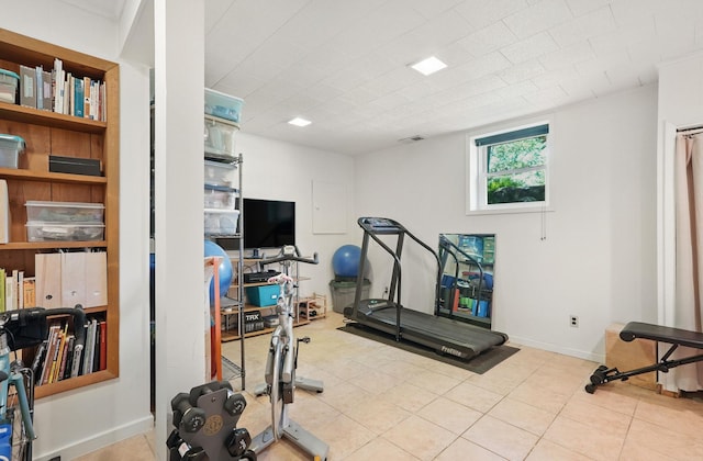 7 Adele Ct, Montrose, NY 10567 - exercise room featuring tile patterned flooring and baseboards