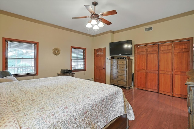 29 Jackson Dr, Stony Point, NY 10980 - bedroom with wood finished floors and a ceiling fan