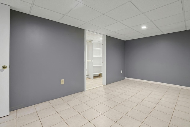 29 Jackson Dr, Stony Point, NY 10980 - unfurnished room featuring a drop ceiling, light tile patterned floors, and recessed lighting