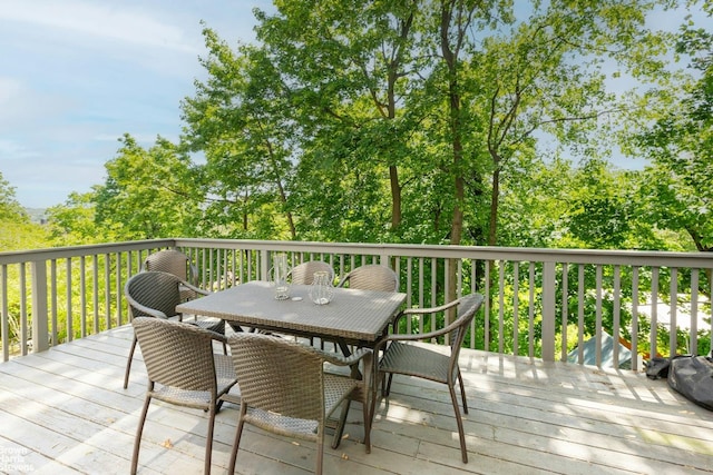 2740 Netherland Ave, Bronx, NY 10463 - wooden terrace with outdoor dining area