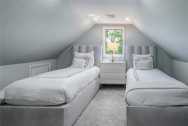 2740 Netherland Ave, Bronx, NY 10463 - bedroom featuring vaulted ceiling and recessed lighting