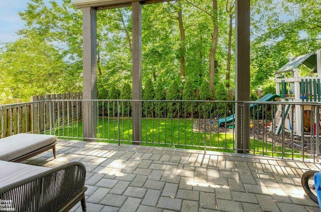 2740 Netherland Ave, Bronx, NY 10463 - view of patio / terrace with a playground