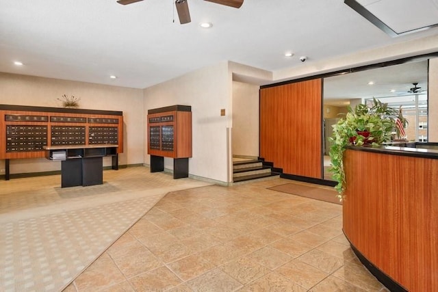 162-21 Powells Cove Blvd Unit 1M, Beechhurst, NY 11357 - welcome area featuring ceiling fan, recessed lighting, and a security system