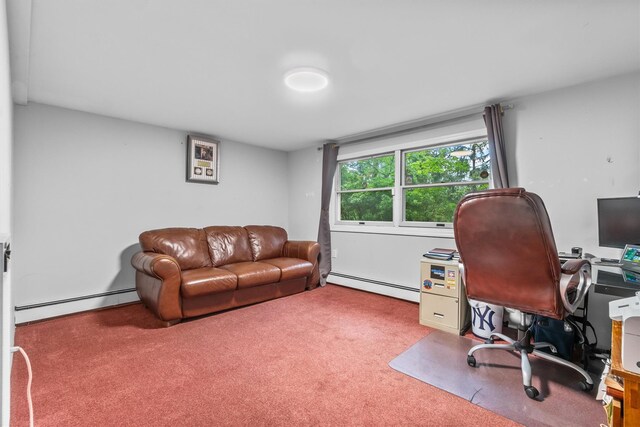 294 Rte 292, Holmes, NY 12531 - carpeted office space with a baseboard radiator