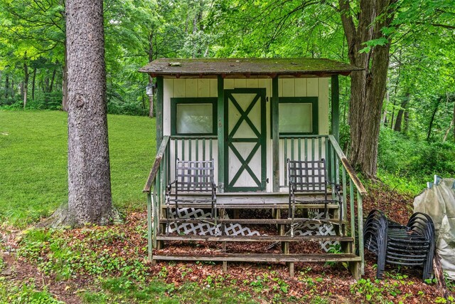 294 Rte 292, Holmes, NY 12531 - view of outbuilding with a wooded view