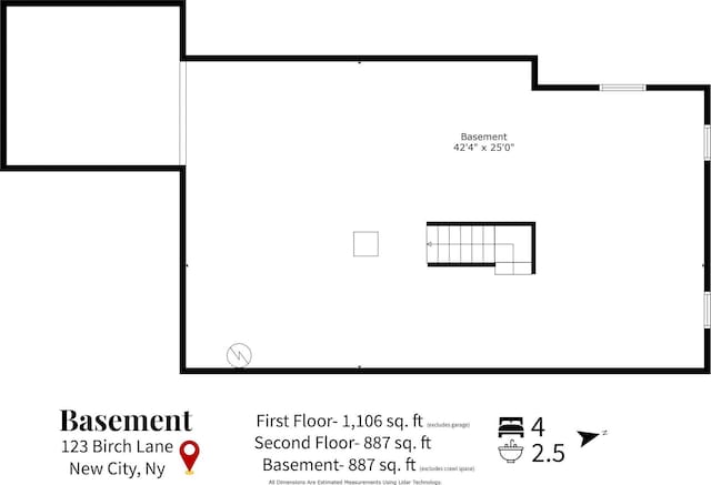 123 Birch Ln, New City, NY 10956 - floor plan / room layout