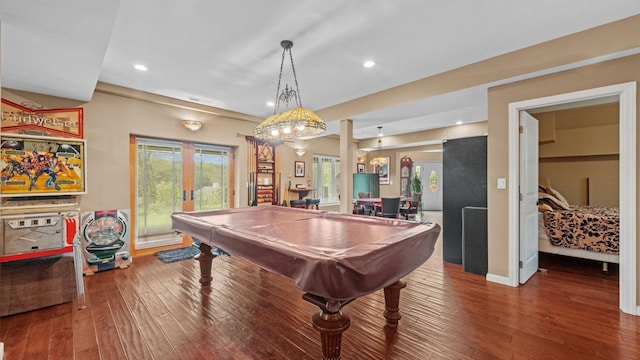 42 Blackstone Rdg, Holmes, NY 12531 - recreation room with pool table, wood-type flooring, recessed lighting, and baseboards