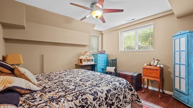 42 Blackstone Rdg, Holmes, NY 12531 - bedroom featuring wood finished floors, a ceiling fan, and baseboards