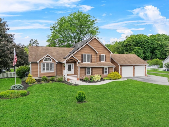 7 Brandy Ln, Hopewell Junction, NY 12590 - view of front of house featuring concrete driveway, a garage, roof with shingles, and solar panels