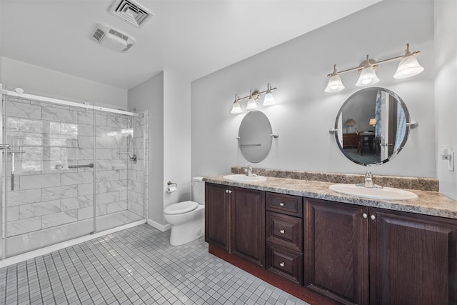 7 Brandy Ln, Hopewell Junction, NY 12590 - full bath featuring double vanity, toilet, a stall shower, and tile patterned flooring