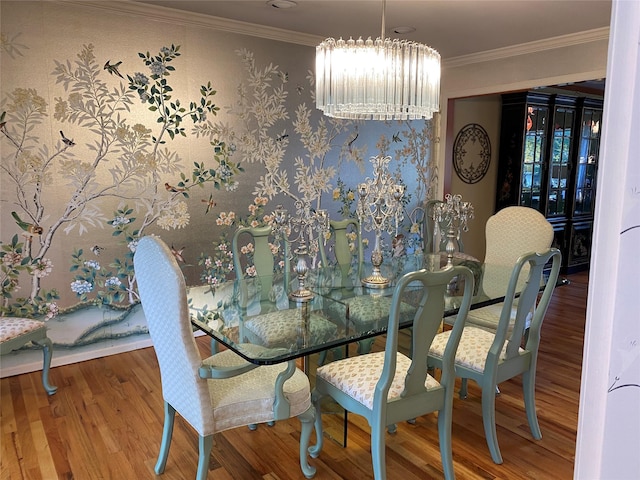 1 Parkview Dr, Middletown, NY 10940 - dining room with a chandelier, wood finished floors, and ornamental molding