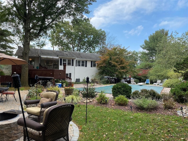 1 Parkview Dr, Middletown, NY 10940 - rear view of property with a patio area and a community pool