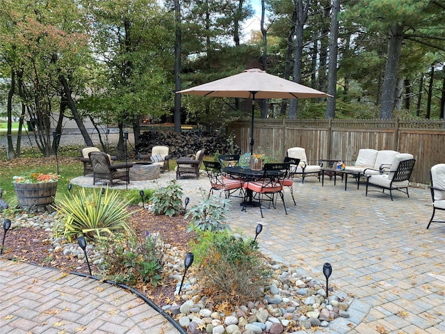 1 Parkview Dr, Middletown, NY 10940 - view of patio featuring an outdoor living space with a fire pit