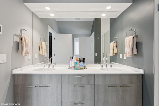 18 Rose Ln, Rye Brook, NY 10573 - full bath with double vanity