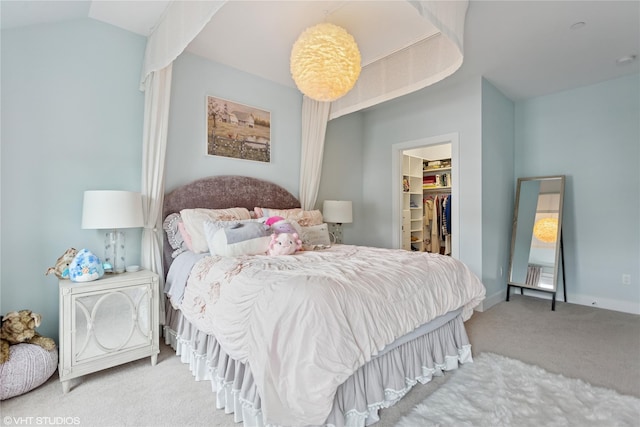 18 Rose Ln, Rye Brook, NY 10573 - carpeted bedroom featuring a walk in closet, a closet, and baseboards
