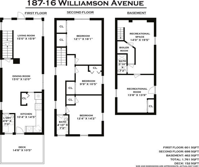 187-16 Williamson Ave, Springfield Gardens, NY 11413 - floor plan / room layout