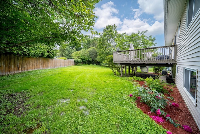 7 Ross Ln, Middletown, NY 10941 - view of yard featuring a wooden deck