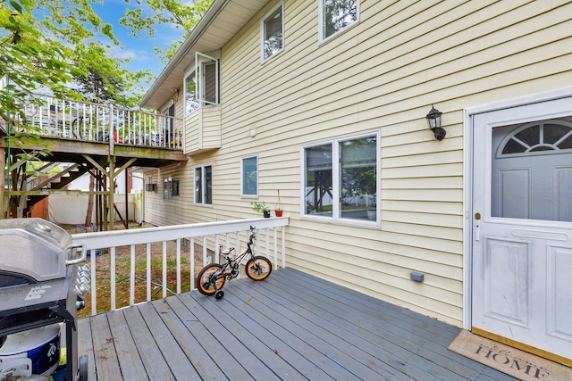 449 Terry Blvd, Holbrook, NY 11741 - wooden terrace featuring a grill
