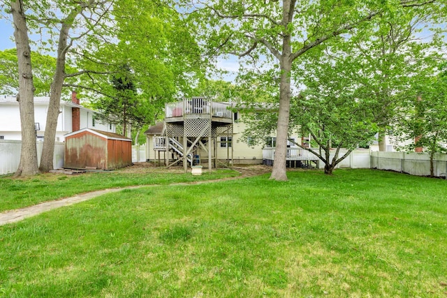 449 Terry Blvd, Holbrook, NY 11741 - view of yard with a deck and stairway