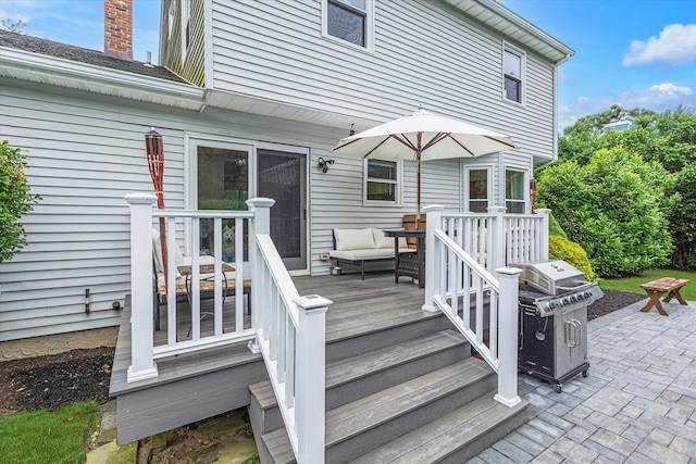 5 Michelle Ln, Selden, NY 11784 - wooden deck featuring a patio area and area for grilling