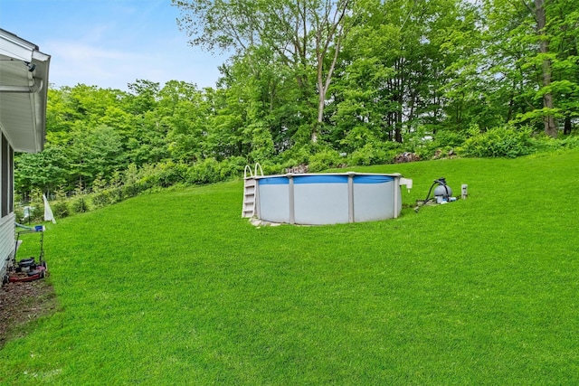3518 Overlook Ave, Yorktown Heights, NY 10598 - view of grassy yard featuring an outdoor pool