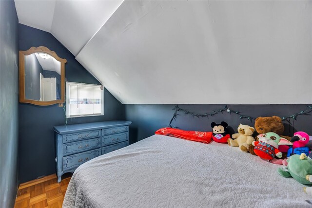 243 Sunflower Ln, Islandia, NY 11749 - bedroom featuring lofted ceiling