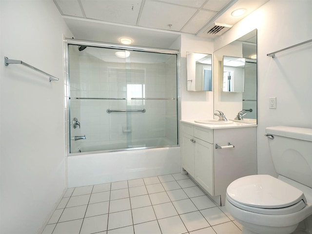 100 Harbor View Dr Unit 515, Port Washington, NY 11050 - full bath with toilet, vanity, shower / bath combination with glass door, and tile patterned flooring