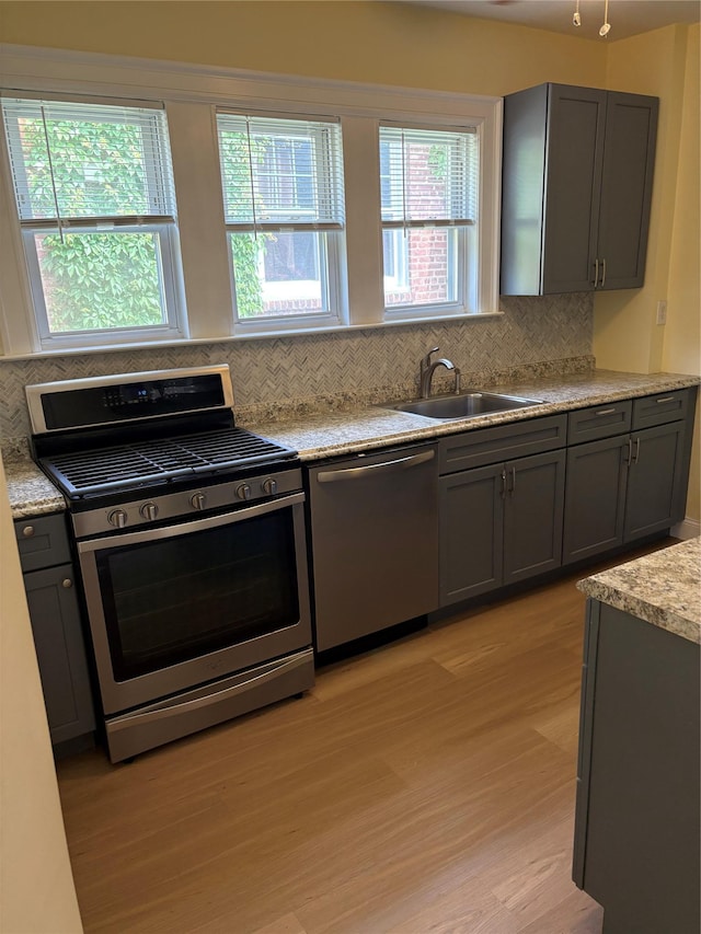 4279 Oneida Ave, Bronx, NY 10470 - kitchen featuring appliances with stainless steel finishes, a sink, and tasteful backsplash