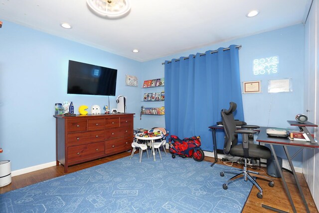100 Dowd St Unit C12, Haverstraw, NY 10927 - office area with wood finished floors, recessed lighting, and baseboards