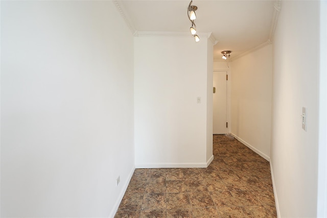 7445 Yellowstone Blvd Unit 5C, Rego Park, NY 11374 - unfurnished room featuring ornamental molding, baseboards, and stone finish floors