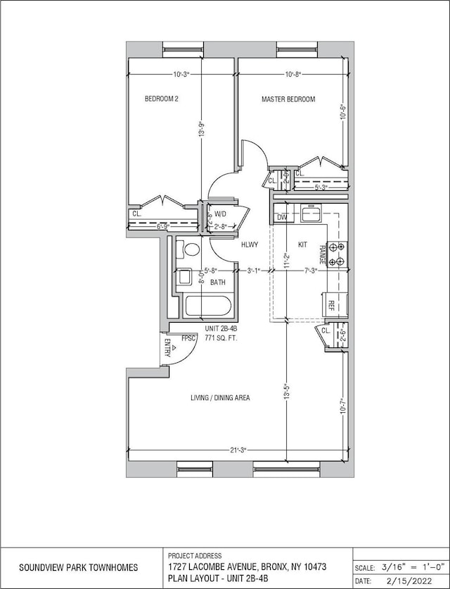 1727 Lacombe Ave Unit 2B, Bronx, NY 10473 - view of home floor plan
