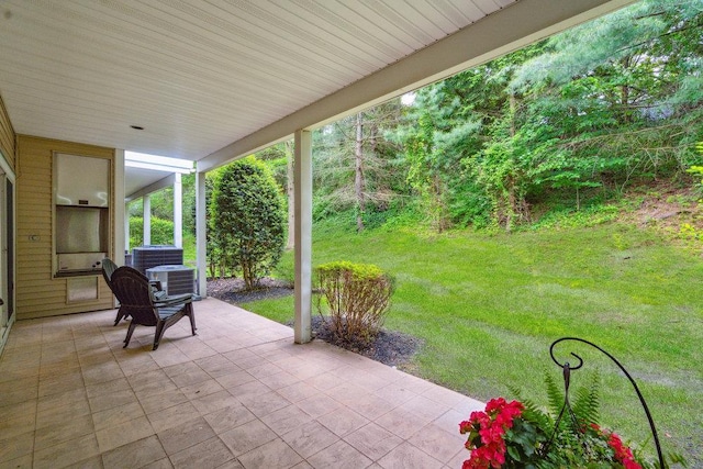 76 Sagamore Dr, Plainview, NY 11803 - view of patio / terrace featuring central AC