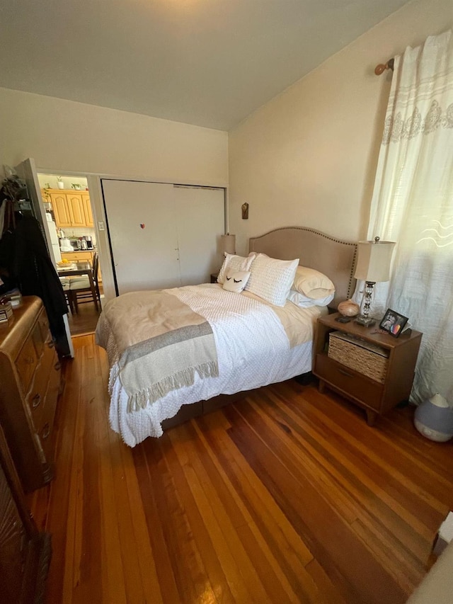 108-41 51st Ave, Corona, NY 11368 - bedroom with dark wood-type flooring and a closet