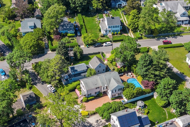 aerial view of residential area