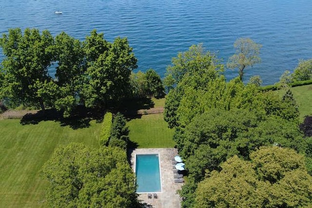7 Cedar Ln, Glen Cove, NY 11542 - view of subject property with a pool area and a nearby body of water