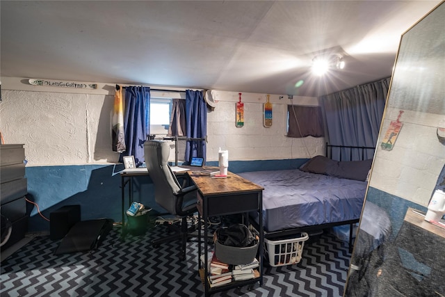 630 W Chester St, Long Beach, NY 11561 - bedroom featuring carpet flooring, a textured wall, and concrete block wall